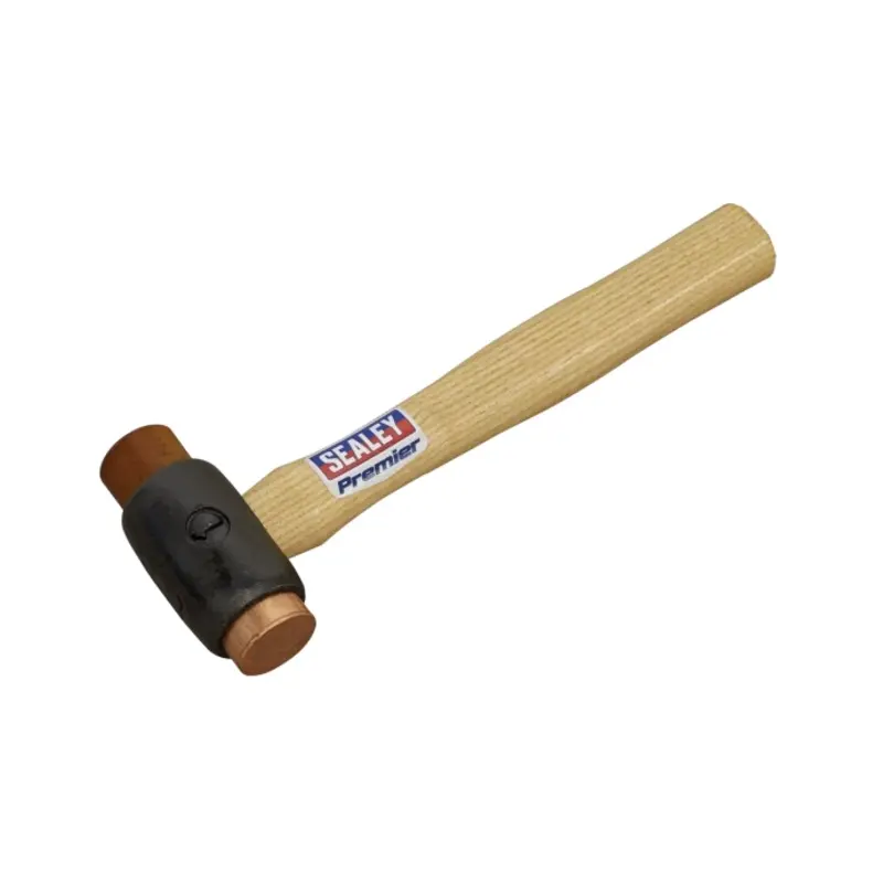 Sealey Copper/Rawhide Faced Hammer 1.5lb Hickory Shaft