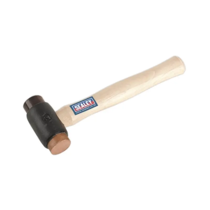 Sealey Copper/Rawhide Faced Hammer 2.25lb Hickory Shaft