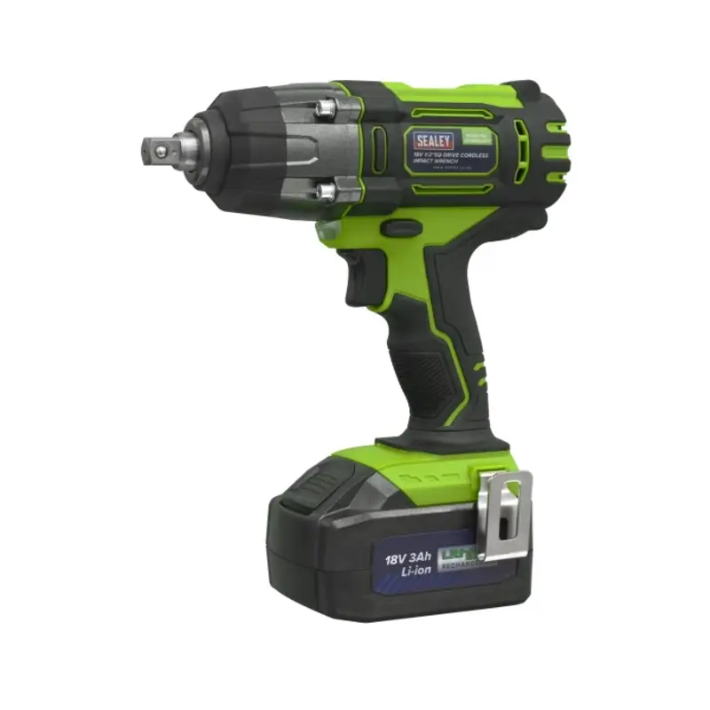 Sealey Cordless Impact Wrench 18V 3Ah Lithium-ion 1/2"Sq Drive Hi-Vis
