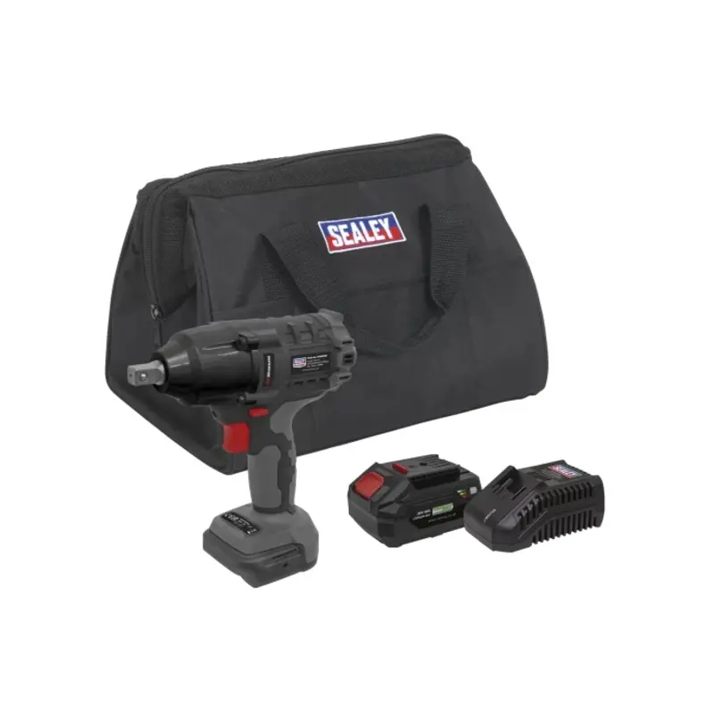 Sealey Brushless Impact Wrench Kit 1/2"Sq Drive 20V 4Ah SV20 Series