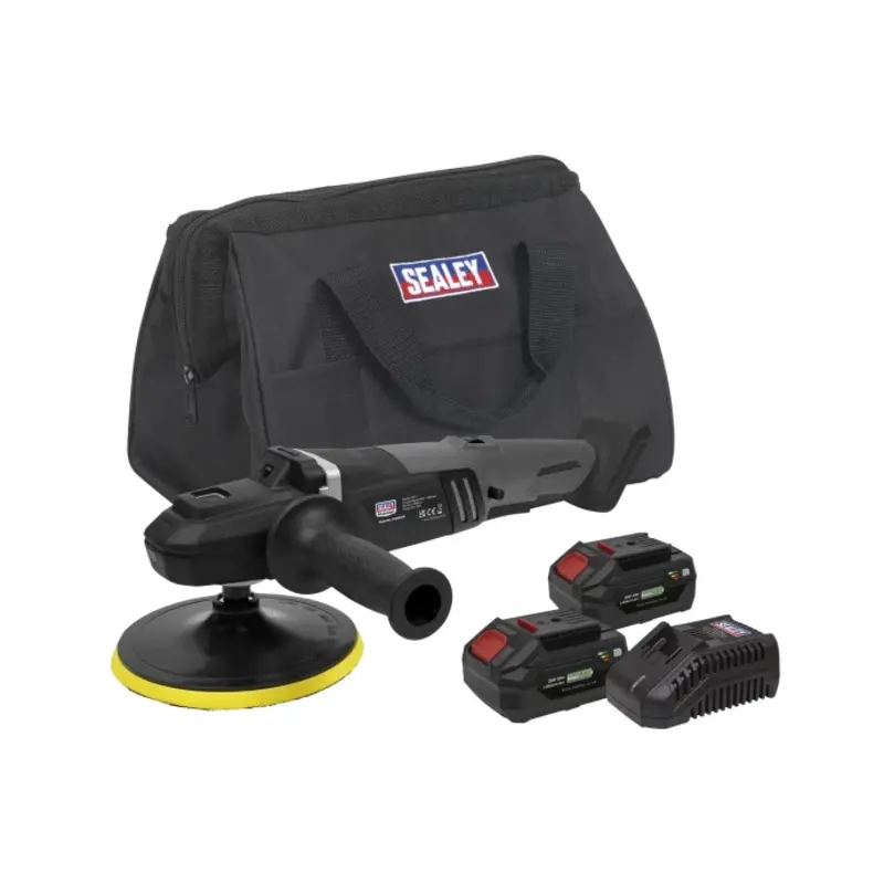 Sealey Brushless Rotary Polisher Kit 180mm 20V SV20 Series - 2 Batteries