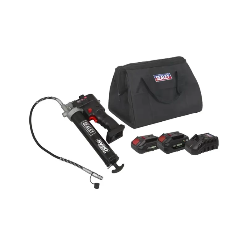 Sealey 20V SV20 Series Grease Gun Kit - 2 Batteries