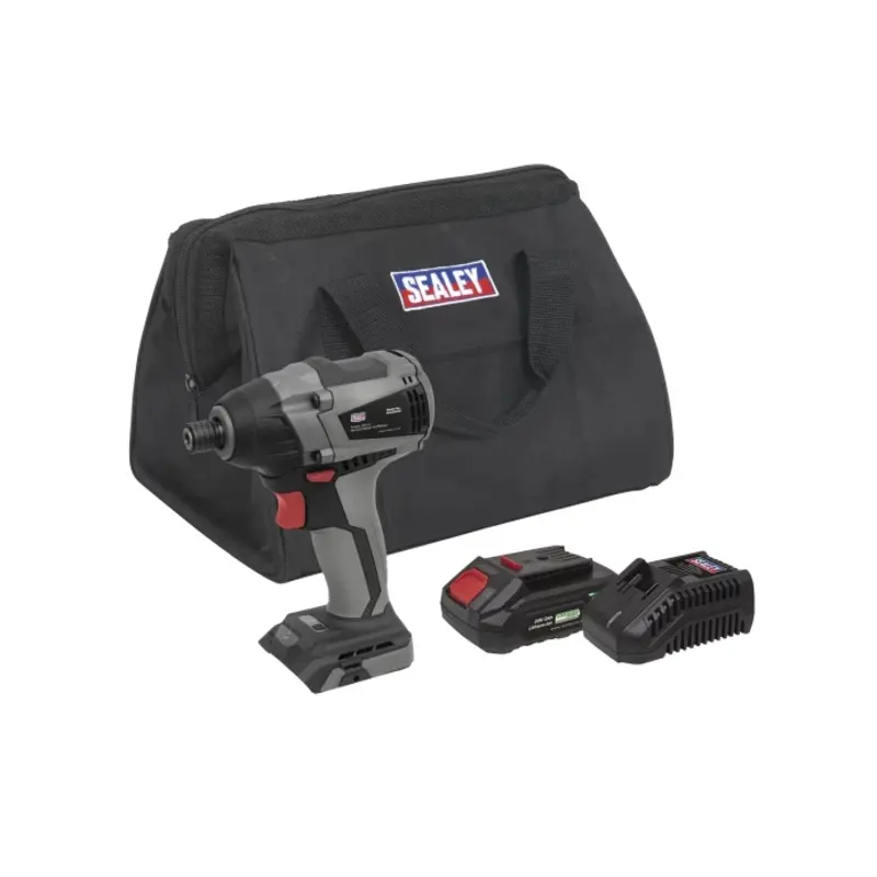 Sealey Brushless Impact Driver Kit 1/4" Hex 20V 2Ah SV20 Series