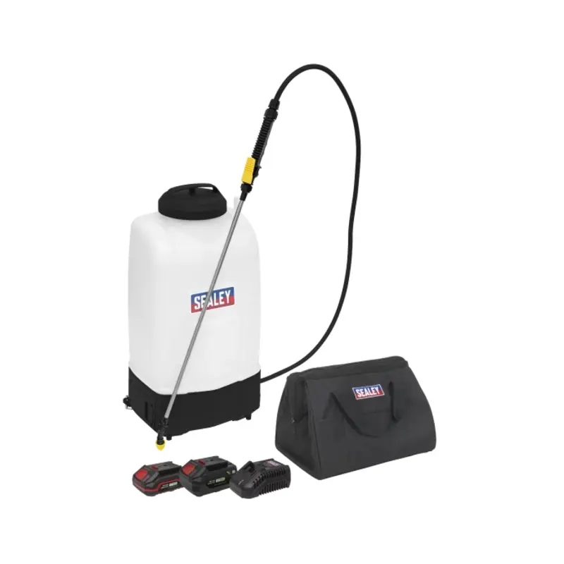Sealey Cordless Garden Backpack Sprayer 20V SV20 Series 15L  2 Batteries