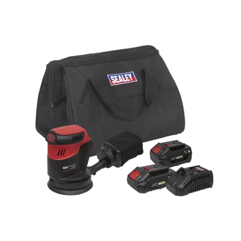 Sealey Cordless Orbital Palm Sander Kit 125mm 20V SV20 Series - 2 Batteries