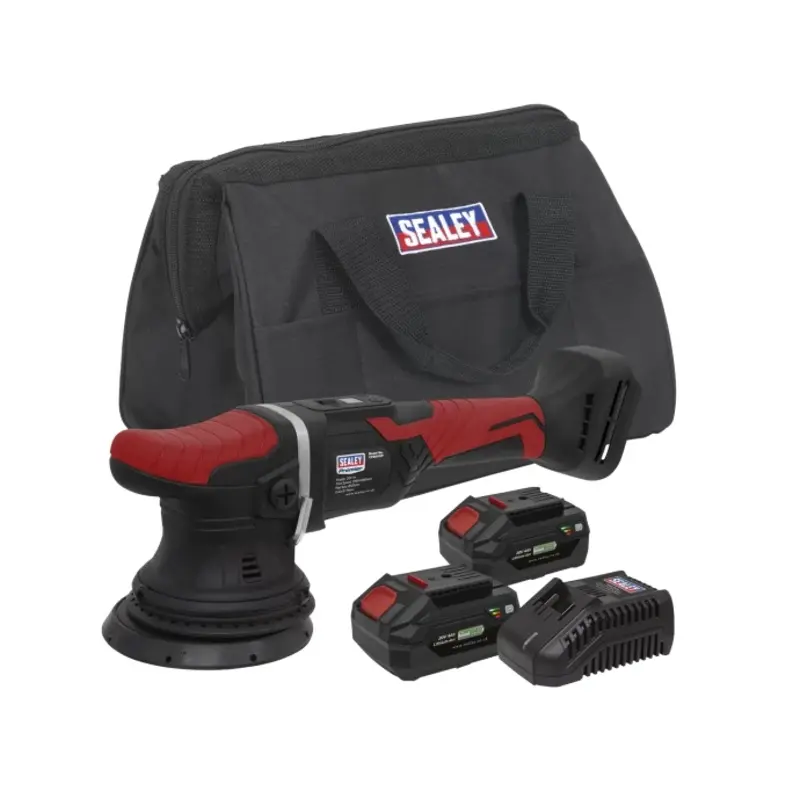 Sealey Cordless Orbital Polisher Kit 20V 4Ah SV20 Series 125mm - 2 Batteries