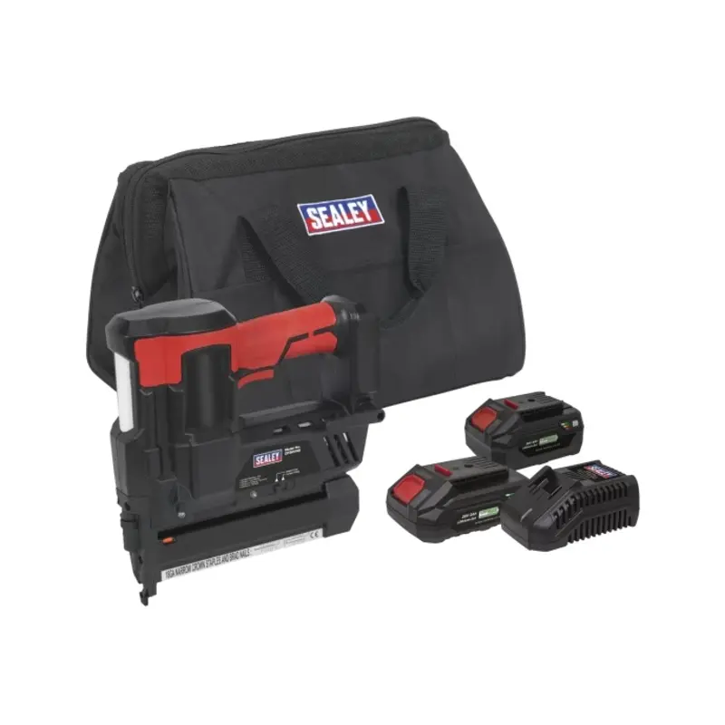 Sealey Cordless Staple/Nail Gun Kit 18G 20V SV20 Series - 2 Batteries