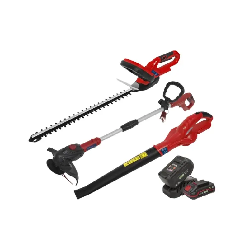 Sealey 3 x 20V SV20 Series Garden Power Tool Kit - 2 Batteries