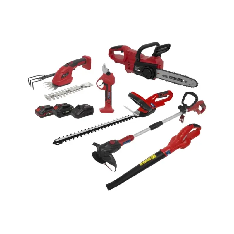 Sealey 6 x 20V SV20 Series Garden Maintenance Combo Kit - 2 Batteries