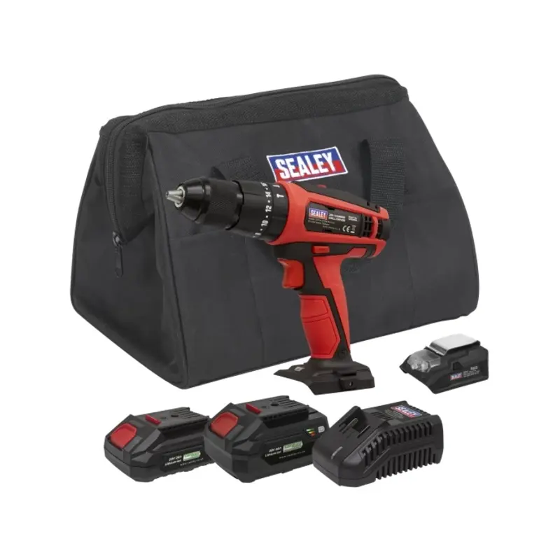 Sealey Combi Drill Kit 13mm 20V SV20 Series - 2 Batteries