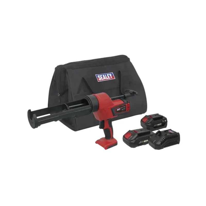 Sealey Cordless 20V SV20 Series 310ml Caulking Gun Kit- 2 Batteries