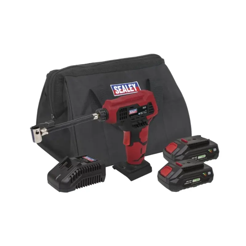 Sealey Cordless Air Pump Kit 20V 2Ah SV20 Series - 2 Batteries