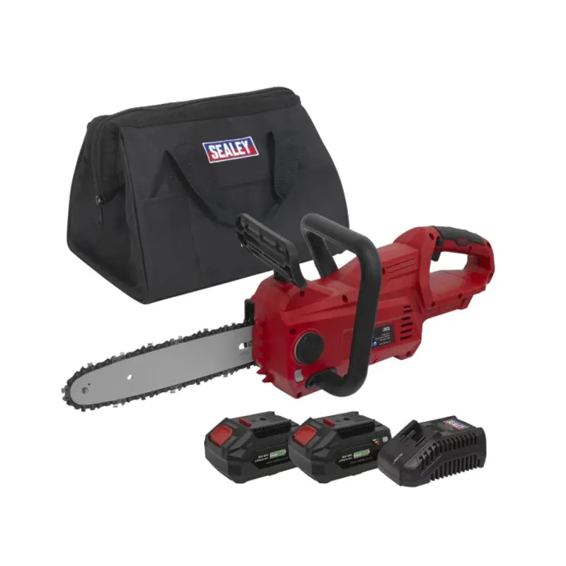 Sealey Cordless Chainsaw 25cm 20V 4Ah SV20 Series Kit -  2 Batteries