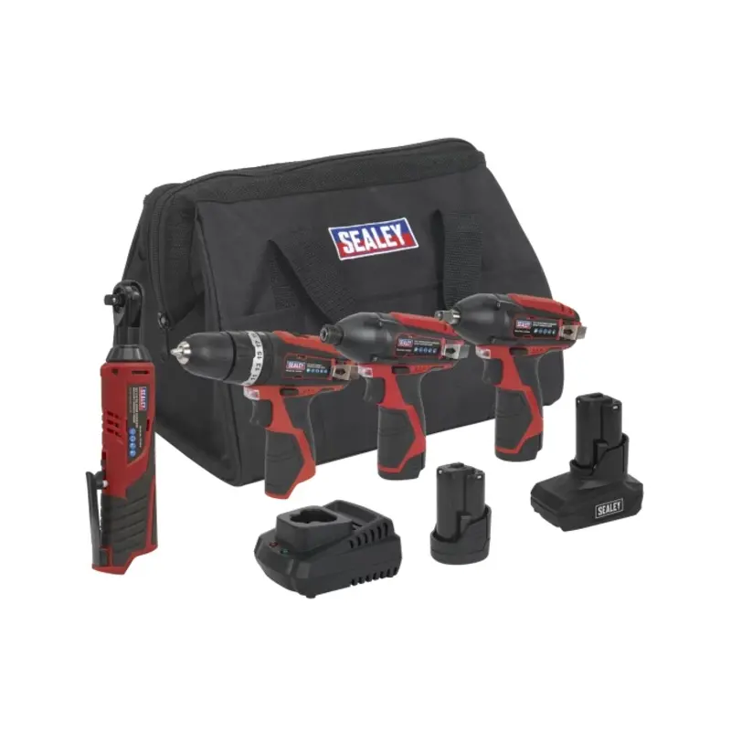 Sealey 4 x 12V SV12 Series Cordless Power Tool Combo Kit