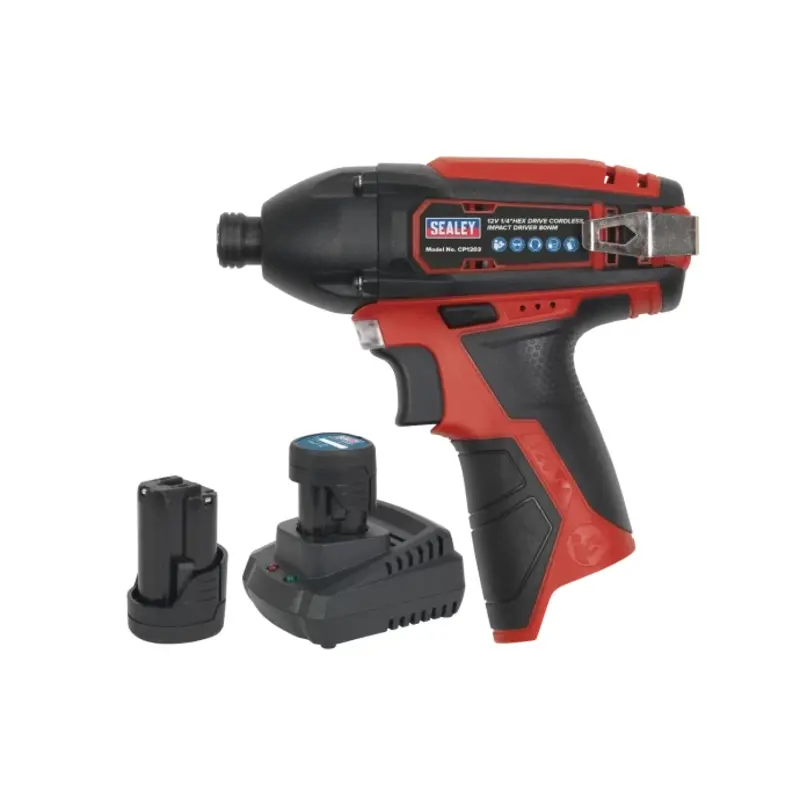 Sealey Impact Driver Kit 1/4" Hex Drive 12V SV12 Series - 2 Batteries