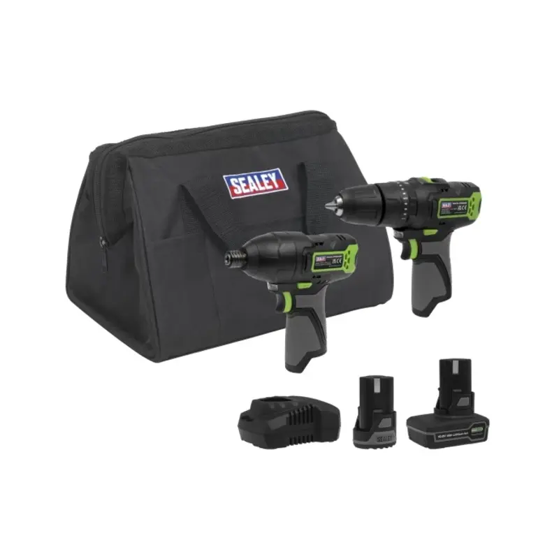 Sealey 2 x 10.8V SV10.8 Series Combi Drill & Impact Driver Kit