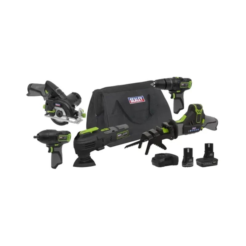 Sealey 5 x 10.8V SV10.8 Series Cordless Combo Kit - 2 Batteries