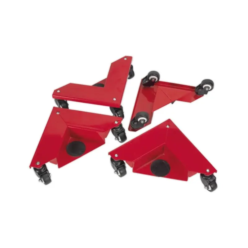 Sealey Corner Transport Dollies Set of 4 - 150kg Capacity