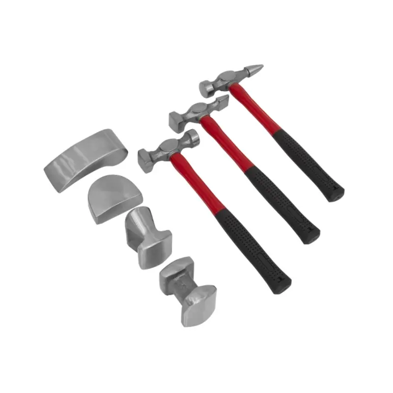 Sealey Panel Beating Set 7pc Drop-Forged Fibreglass Shafts