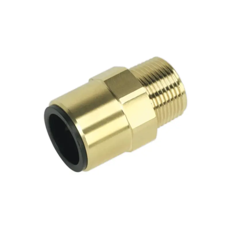 Sealey Straight Adaptor 22mm x 3/4"BSPT Brass (John Guest Speedfit - MM012206N)