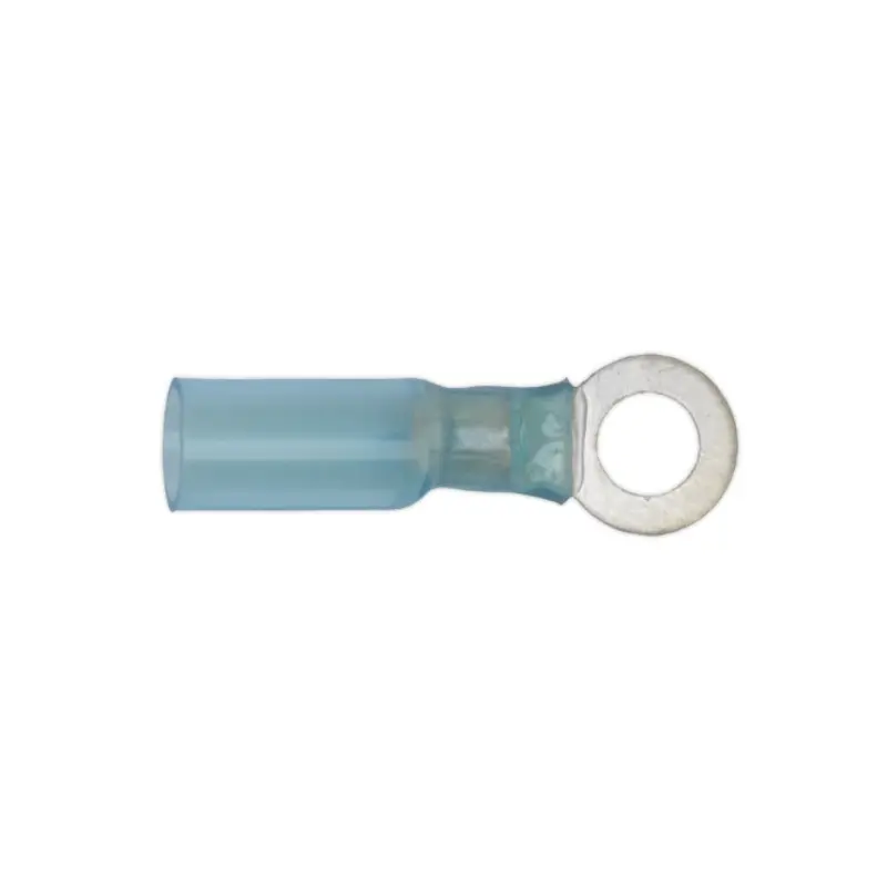 Sealey Heat Shrink Ring Terminal 6.4mm Blue Pack of 25