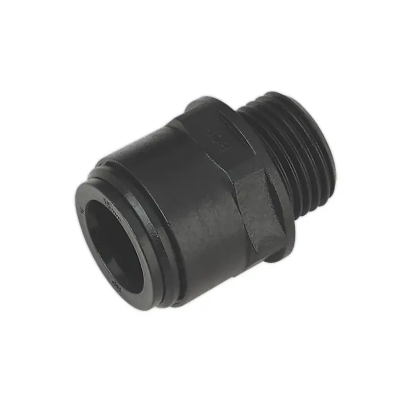 Sealey Straight Adaptor 15mm 1/2"BSP Pack of 2 (John Guest Speedfit - PM011514E)