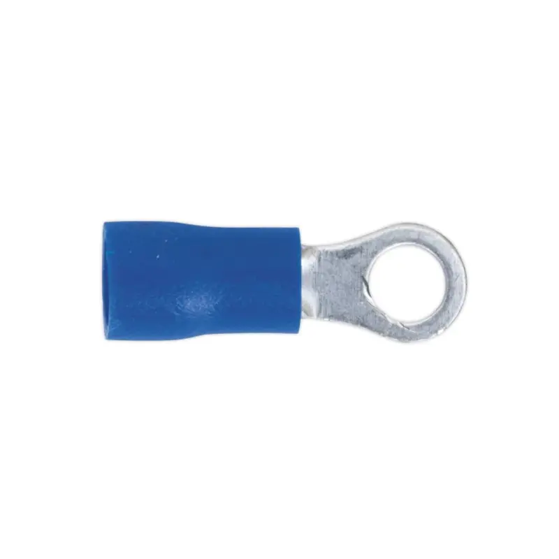 Sealey Easy-Entry Ring Terminal 4.3mm (4BA) Blue Pack of 100