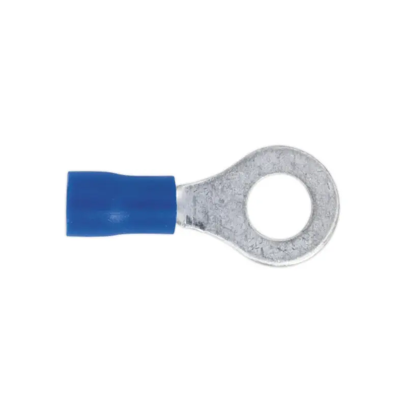Sealey Easy-Entry Ring Terminal 6.4mm (1/4") Blue Pack of 100
