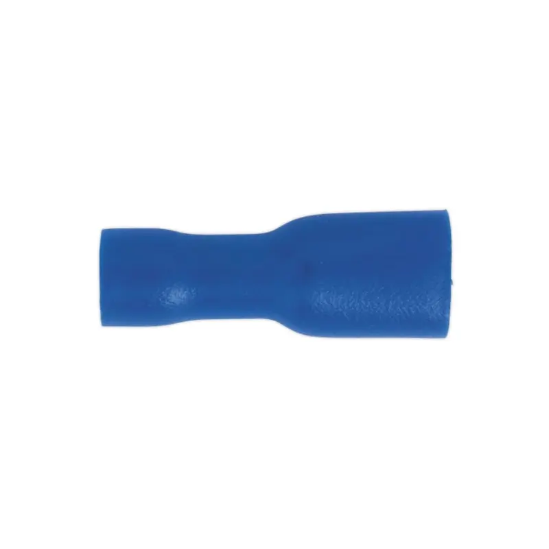 Sealey Fully Insulated Terminal 4.8mm Female Blue Pack of 100