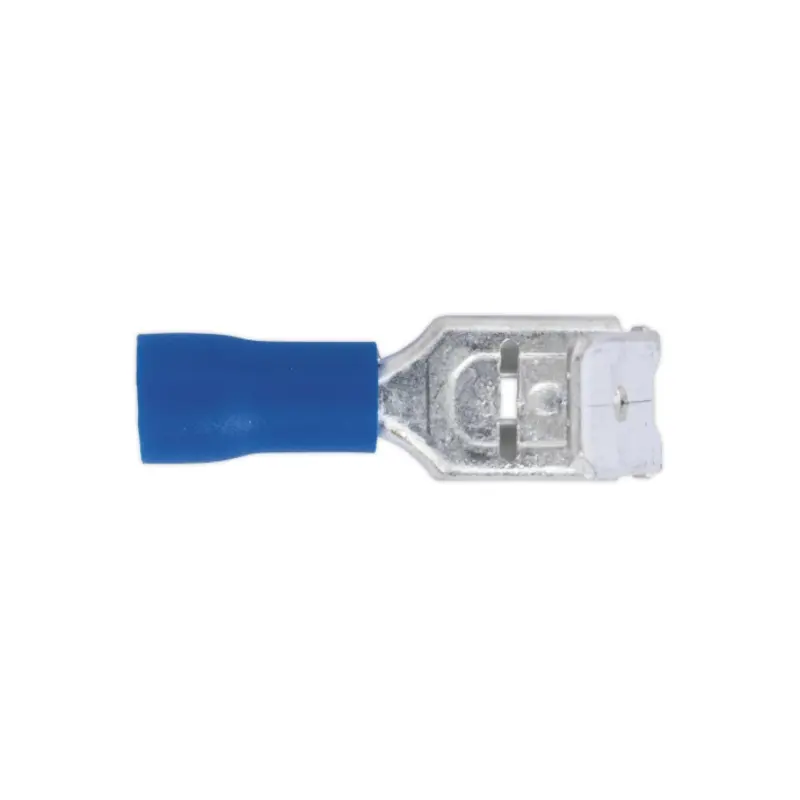 Sealey Piggy-Back Terminal 6.3mm Blue Pack of 100