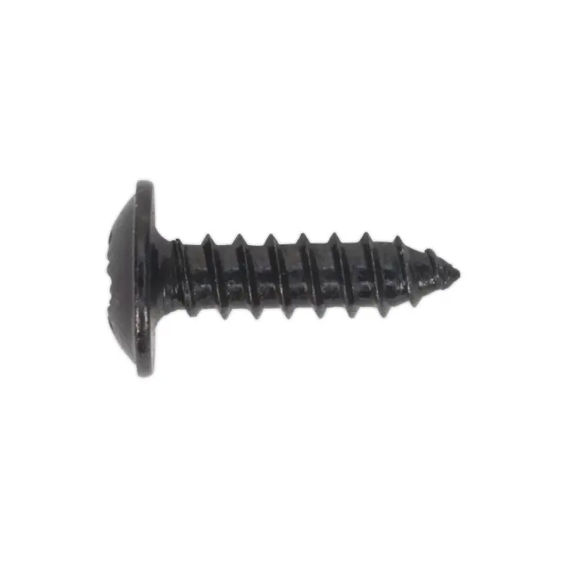 Sealey Self-Tapping Screw 3.5 x 13mm Flanged Head Black Pozi Pack of 100