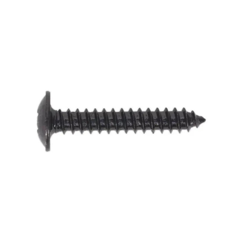 Sealey Self-Tapping Screw 4.2 x 25mm Flanged Head Black Pozi Pack of 100