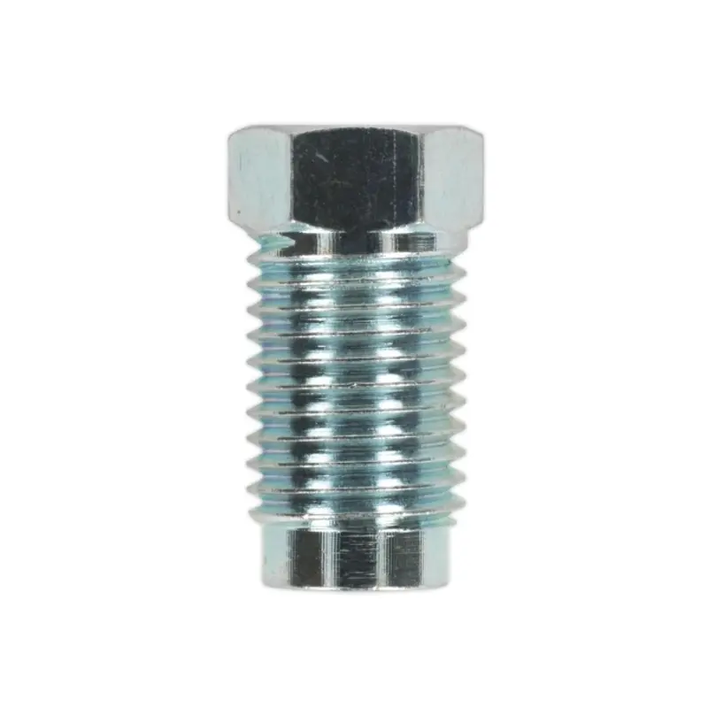 Sealey Brake Pipe Nut 7/16"UNF x 20tpi Male 1/4" Pipe SAE Form Pack of 10