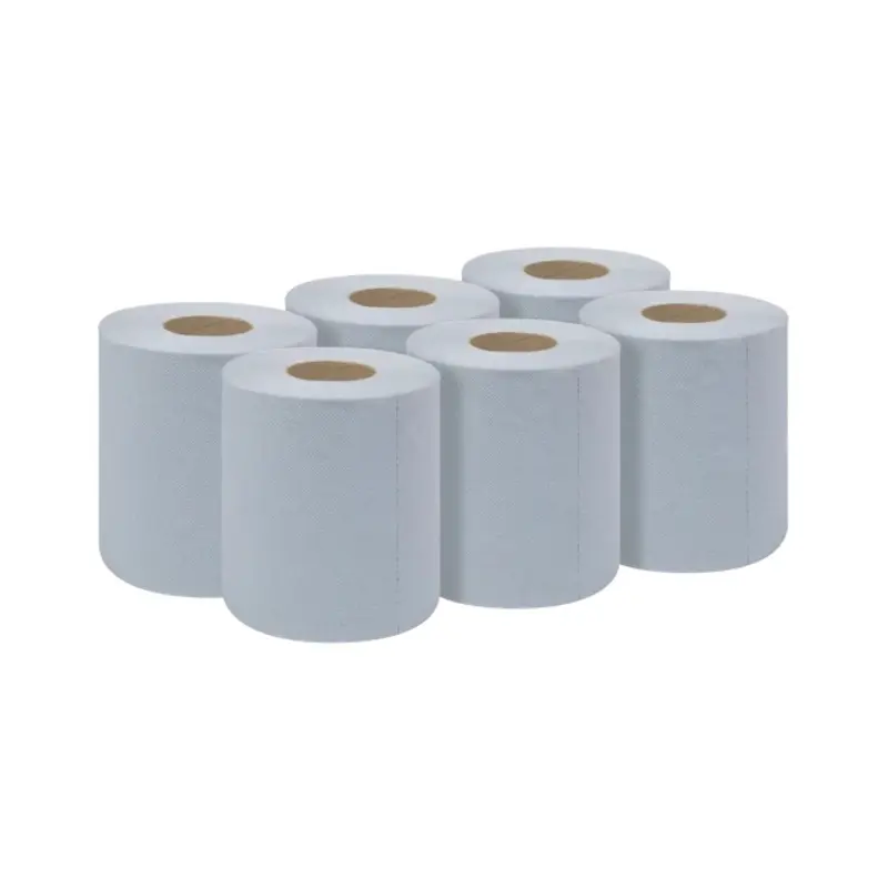 Sealey Blue Embossed 2-Ply Paper Roll 60m - Pack of 6
