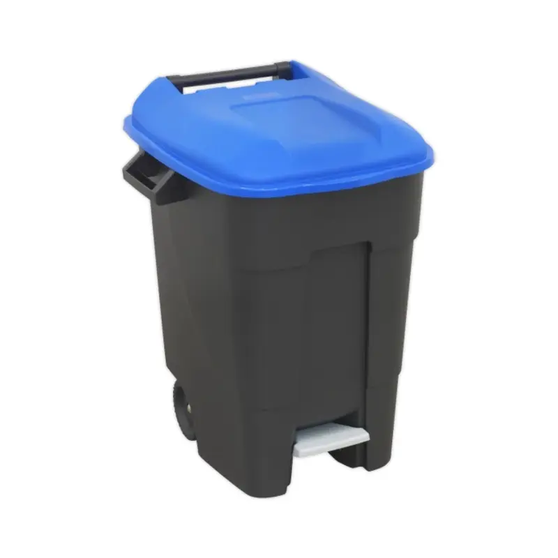Sealey Refuse/Wheelie Bin with Foot Pedal 100L - Blue