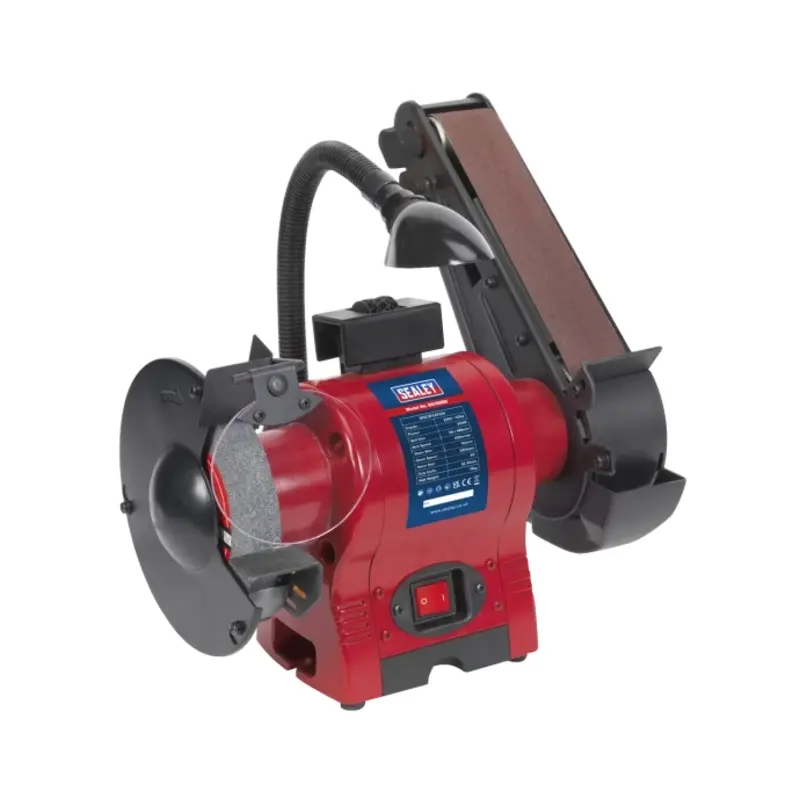 Sealey Bench Grinder 150mm with 50mm Belt Sander & Worklight 250W/230V