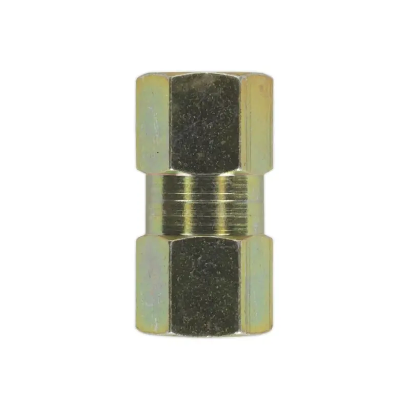 Sealey Brake Tube Connector M10 x 1mm Female to Female Pack of 10