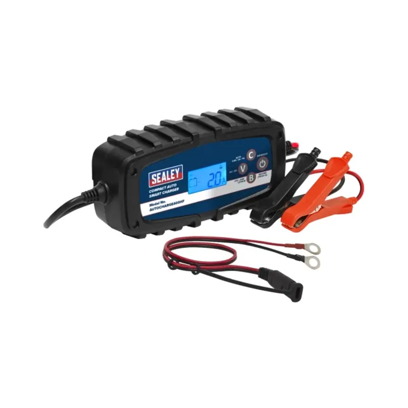 Sealey Compact Auto Smart Charger & Maintainer 4A 6/12V