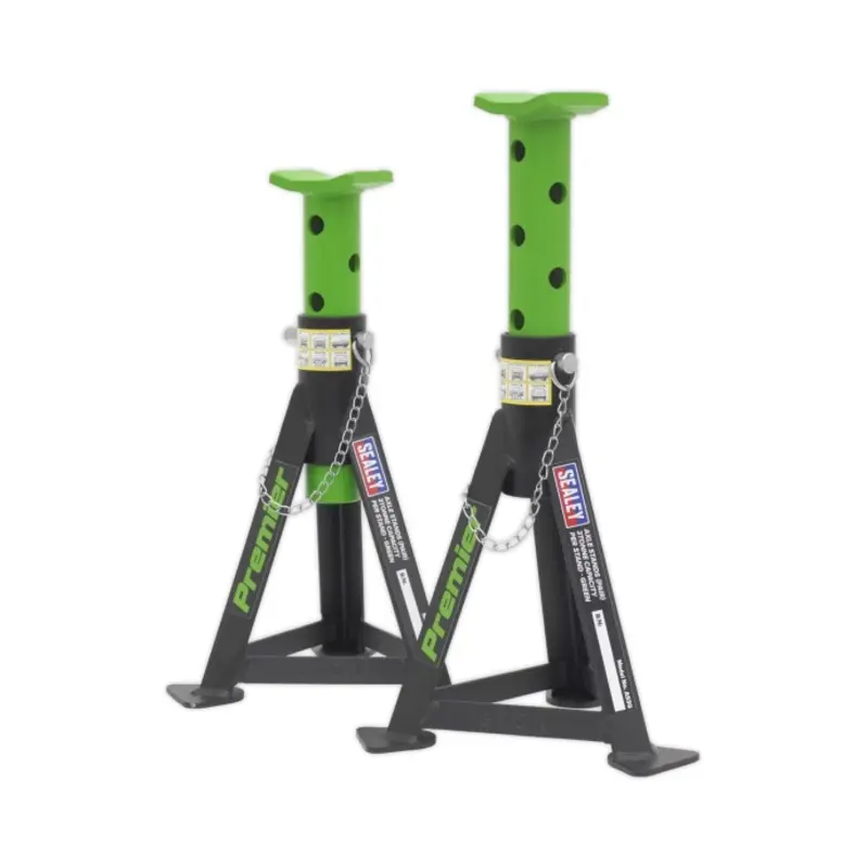 Sealey Axle Stands (Pair) 3 Tonne Capacity per Stand - Green