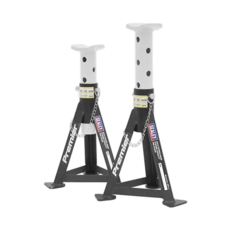 Sealey Axle Stands (Pair) 3 Tonne Capacity per Stand - White