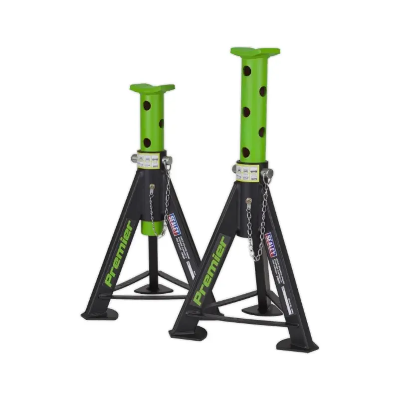 Sealey Axle Stands (Pair) 6 Tonne Capacity per Stand - Green