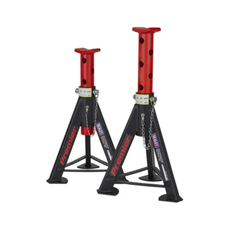 Sealey Axle Stands (Pair) 6 Tonne Capacity per Stand - Red
