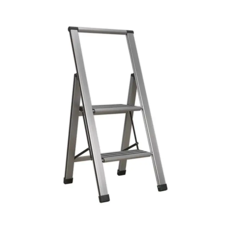 Sealey Aluminium Professional Folding Step Ladder 2-Step 150kg Capacity
