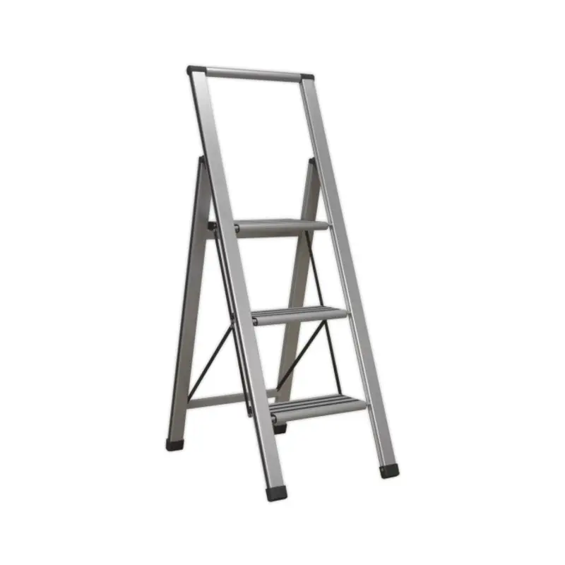 Sealey Aluminium Professional Folding Step Ladder 3-Step 150kg Capacity