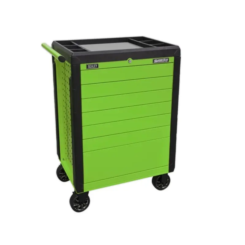 Sealey Rollcab 7 Drawer Push-To-Open - Green