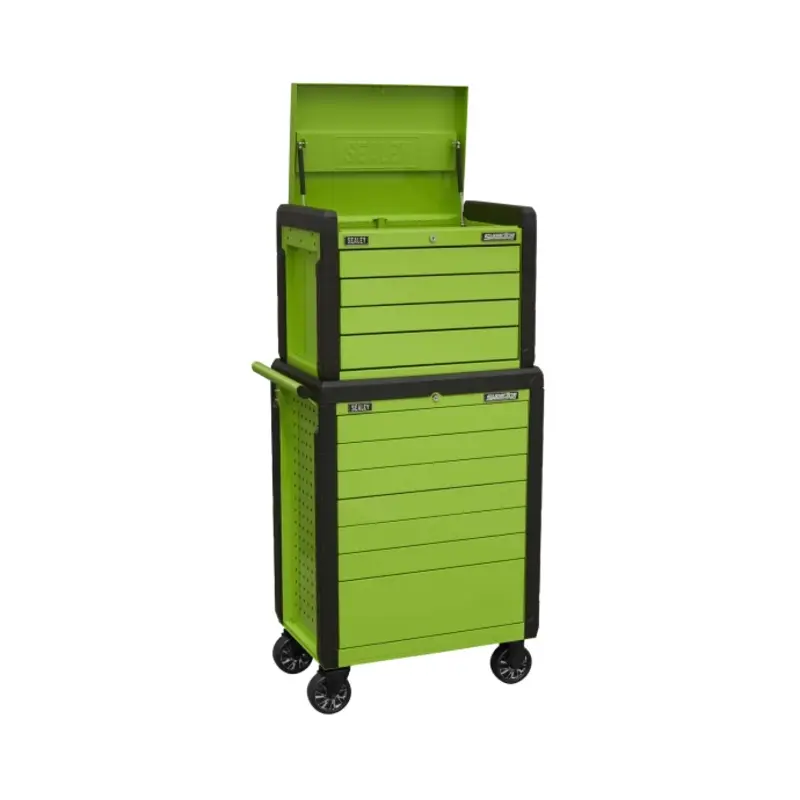 Sealey Topchest & Rollcab Combination 11 Drawer Push-To-Open - Green