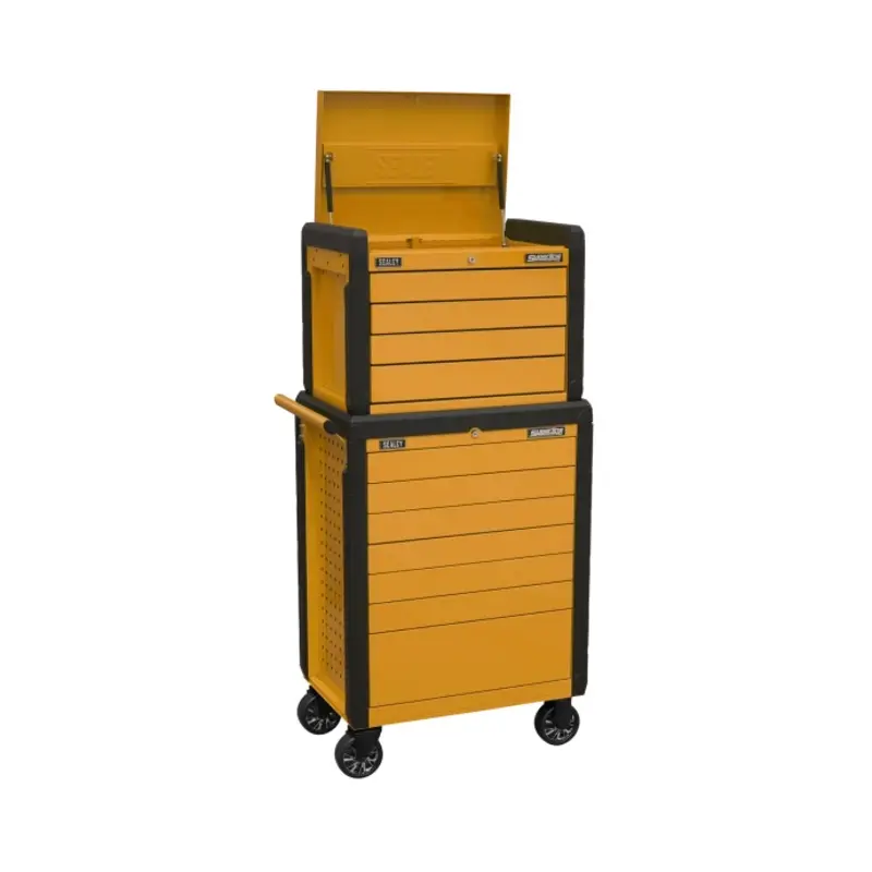 Sealey Topchest & Rollcab Combination 11 Drawer Push-To-Open Orange