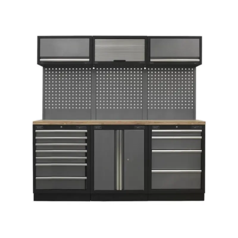 Sealey Superline PRO 2.0m Storage System - Wood Worktop