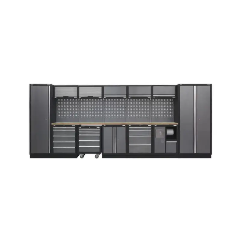 Sealey Superline PRO 4.9m Storage System - Wood Worktop