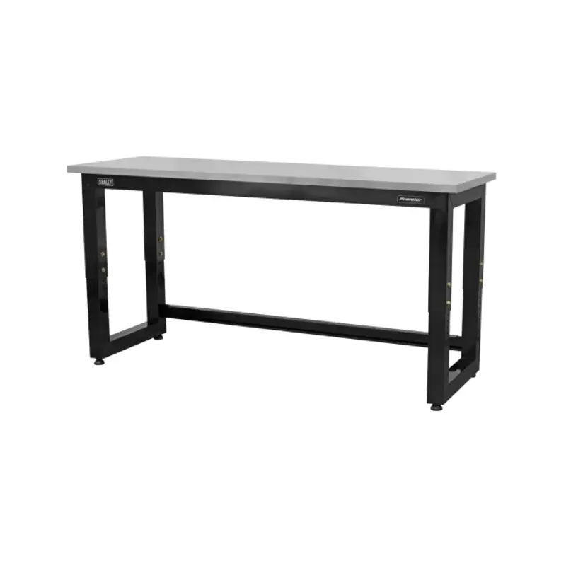 Sealey Steel Adjustable Workbench with Stainless Steel Worktop 1830mm - Heavy-Duty